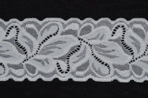 2.75" Double Scallop Lace (black or white)