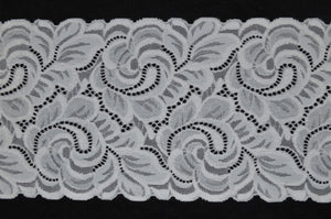 6" Double Scallop Lace (black or white)