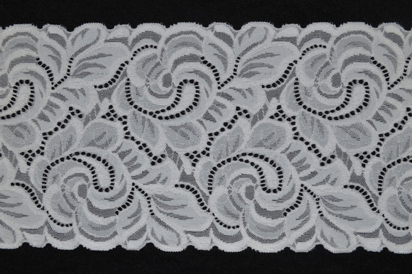 Scalloped Lace Diagonal Stripe Fabric by Michael Miller - modeS4u